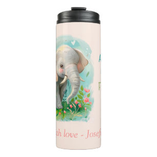 Bouteilles Isothermes Toujours ma mère - maman éléphante & bébé rose