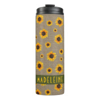 Tournesol Floral Burlap Russe Olive Green Custom