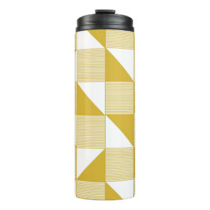 Bouteilles Isothermes Triangles Jaunes : Motif Linéaire Sans Seamless.