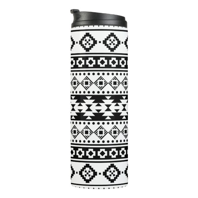 Bouteilles Isothermes Tribal géométrique noir et blanc (Tourné sur la droite)
