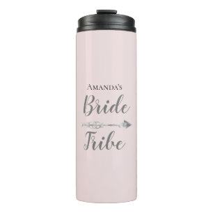 Bouteilles Isothermes Tribu de mariée chic boho sur personnalisé rose   