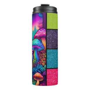 Bouteilles Isothermes Trippy Rainbow Mushroom & fausse parties scintilla