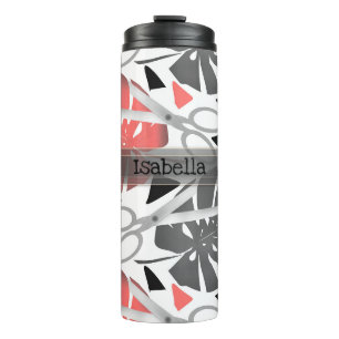 Bouteilles Isothermes Tropical print monstera leaves scissors jungle exo
