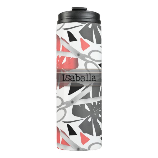 Bouteilles Isothermes Tropical print monstera leaves scissors jungle exo (Devant)