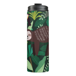Bouteilles Isothermes Tropical Sloth : Cartoon Motif sans couture