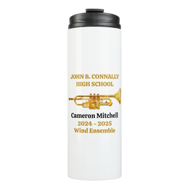 Bouteilles Isothermes Trumpet Player High School Band Gold Personalized (Devant)