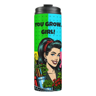 Bouteilles Isothermes Tu Grandis Fille   Retro Pop Art Plante amoureux