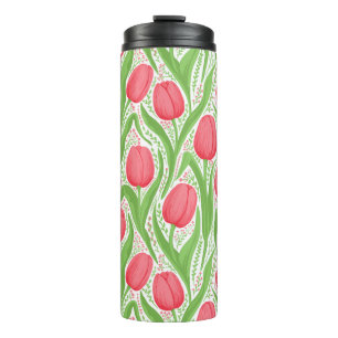 Bouteilles Isothermes Tulipes en rouge et vert