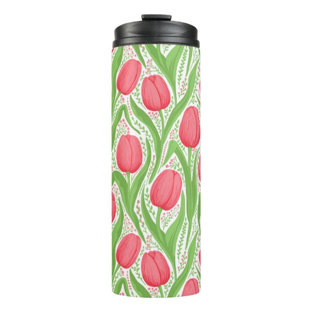 Bouteilles Isothermes Tulipes en rouge et vert (Devant)