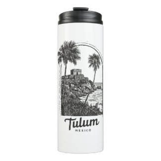 Bouteilles Isothermes Tulum Mexico Vintage Travel Destination Mayan Ruin