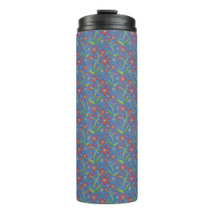 Bouteilles Isothermes Tumbler à motif aquarelle Ciel Bleu Marguerites