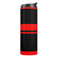 Tumbler à rayures noires et rouges