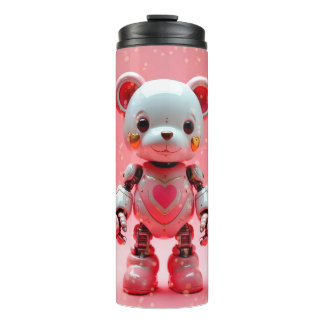 Bouteilles Isothermes Tumbler de la Saint-Valentin Ourson Robot Rose
