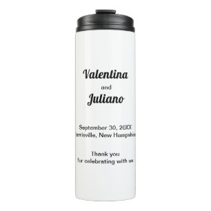 Bouteilles Isothermes Tumbler de mariage noir et blanc