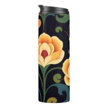 Tumbler de voyage floral Jardin de Minuit
