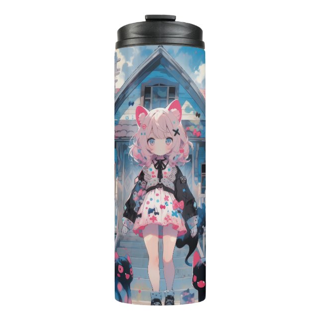 Bouteilles Isothermes Tumbler inspiré de la fille hantée d'Anime Manga (Devant)