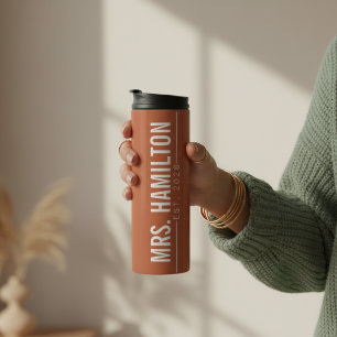 Bouteilles Isothermes Tumbler personnalisé Mr & Mrs, Cadeau de couple po