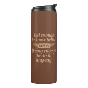 Bouteilles Isothermes Tumbler personnalisé "Old & Young"