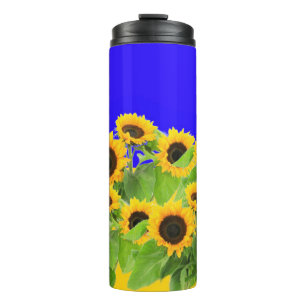 Bouteilles Isothermes Tumbler Thermal Fleurs de soleil Couleurs du drape
