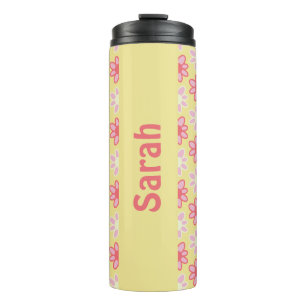 Bouteilles Isothermes Tumbler thermique à fleurs rétro personnalisé