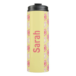 Bouteilles Isothermes Tumbler thermique à fleurs rétro personnalisé