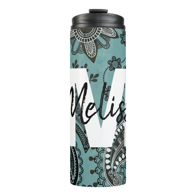 Bouteilles Isothermes Tumbler Thermique à Monogramme Personnalisé (Devant)