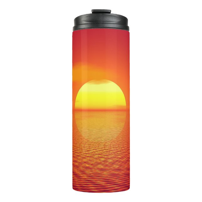 Bouteilles Isothermes Tumbler thermique au coucher du soleil (Devant)