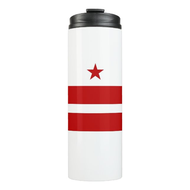 Bouteilles Isothermes Tumbler thermique avec drapeau de Washington DC, U (Devant)