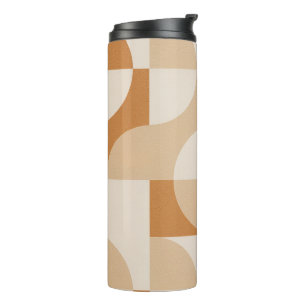 Bouteilles Isothermes Tumbler Thermique Géométrique Minimal Beige