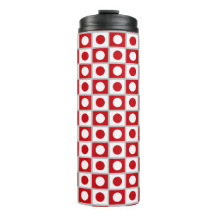 Bouteilles Isothermes Tumbler Thermique Moderne Abstrait Rouge & Blanc