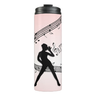 Bouteilles Isothermes Tumbler Thermique Musique Rose Danse Jazz