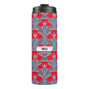 Bouteilles Isothermes Tumbler Thermique Personnalisé Red Bellflower