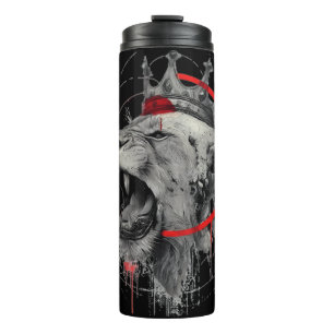 Bouteilles Isothermes Tumbler Thermique Polka Trash Lion Couronné Rugiss