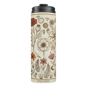 Bouteilles Isothermes Tumbler Thermique Poppy Botanique Dark Academia Vi