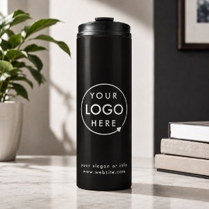 Bouteilles Isothermes Tumbler Thermique Tasse Entreprise Logo Noir Per