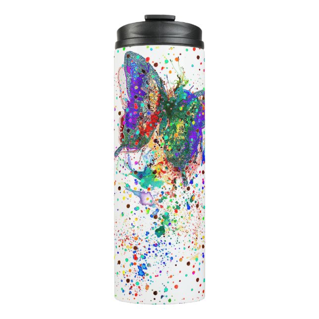 Bouteilles Isothermes Tumbler thermo-plaquette papillon (Devant)