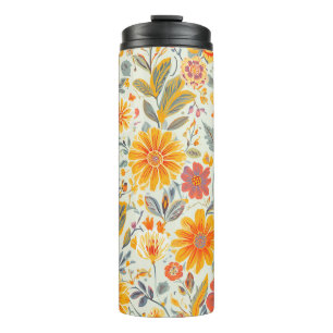 Bouteilles Isothermes Tumblers Thermiques à Motif Floral