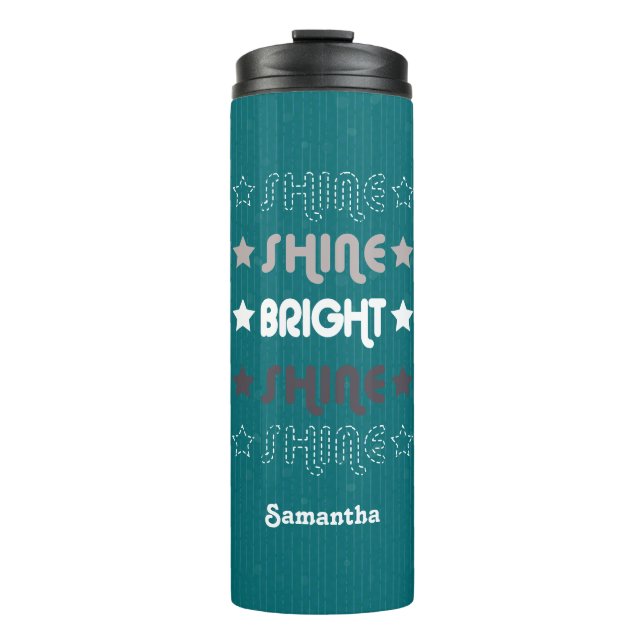 Bouteilles Isothermes Turquoise. Brille. Lumineux. Brille. Brille. (Devant)