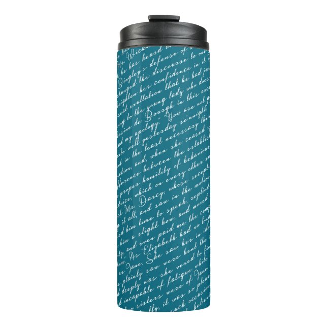 Bouteilles Isothermes Turquoise Jane Austen Pride Préjugés Netherfield B (Devant)