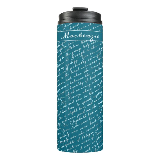 Bouteilles Isothermes Turquoise Jane Austen Pride Préjugés Netherfield B (Devant)