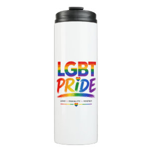 Bouteilles Isothermes Typographie arc-en-ciel de la fierté LGBT