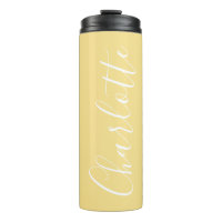 Typographie de script chic Nom personnalisé Jaune