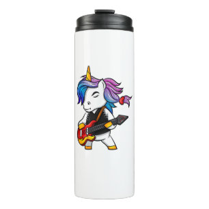 Bouteilles Isothermes unicorne rock et roll cool avec guitare pour rock 