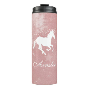 Bouteilles Isothermes Unicorne rose Paruline thermique personnalisée