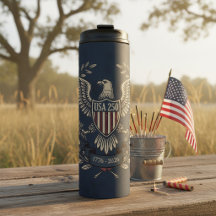 USA 250 Patriotic Eagle Heritage Motif Navy ID1299