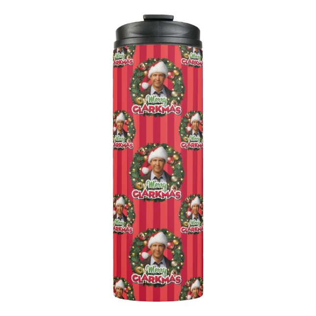 Bouteilles Isothermes Vacances de Noël | Merry Clarkmas Motif (Devant)