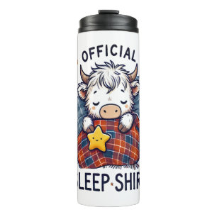 Bouteilles Isothermes Vache Highland, sommeil officiel