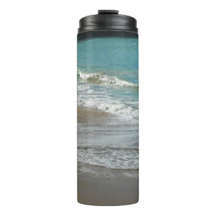 Bouteilles Isothermes Vagues sur la plage bleu turquoise Océan