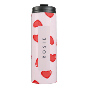 Bouteilles Isothermes Valentines personnalisées de Lolipop Coeur Monogra