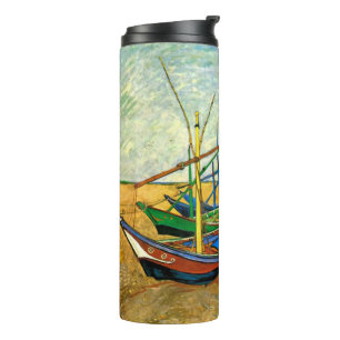 Bouteilles Isothermes Van Gogh Bateaux de pêche sur la plage à Saintes-M